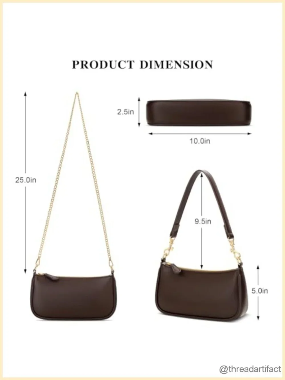 Vegan Leather Mini Shoulder Bag with Removable Strap - Classic Retro Handbag